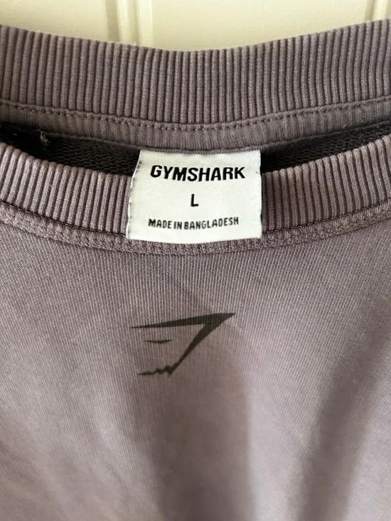 Gymshark Heritage Washed Crew, Fog Purple - Picture 5 of 5